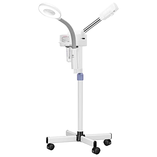 Vivohome 2 In 1 Ozone Facial Steamer With 5X Mag Lamp, Rolling Floor Face Humidifier With Adjustable Nozzle For Home Beauty Salon Spa #TOP7