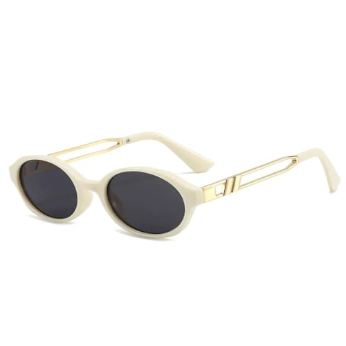 Lunettes de soleil rétro ovales pour femmes style punk vintage