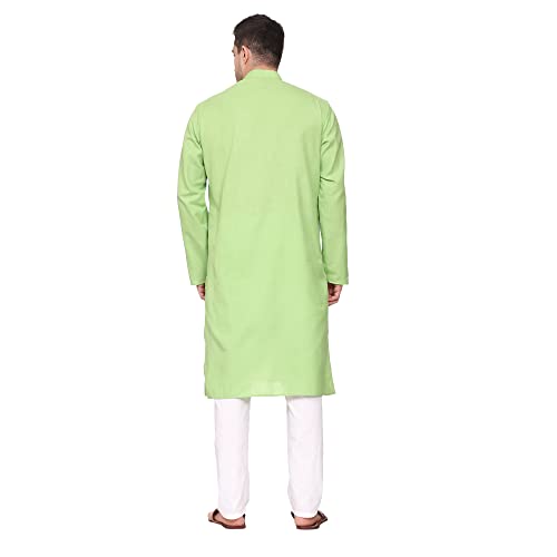 Image of ITOS365 Men Cotton Blend Kurta Pyjama Set Party Fashion Regular Ethinic Wear Indian Dress Gift for Men