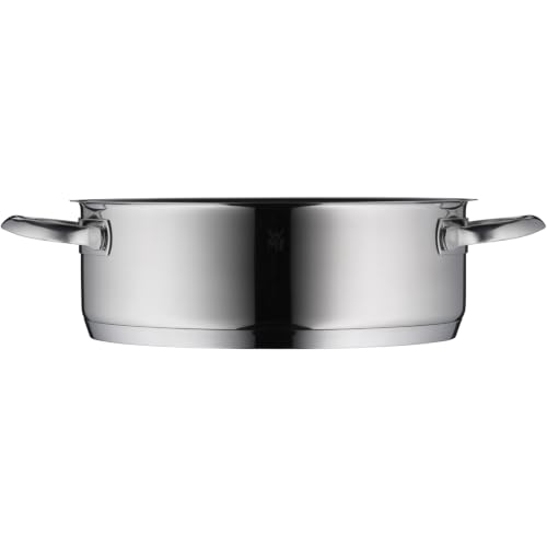 Foto von WMF Devil Schmorpfanne 24cm Induktion, Bräter, Schmortopf mit Deckel 5l, Cromargan Edelstahl beschichtet, backofenfest, hoher Rand