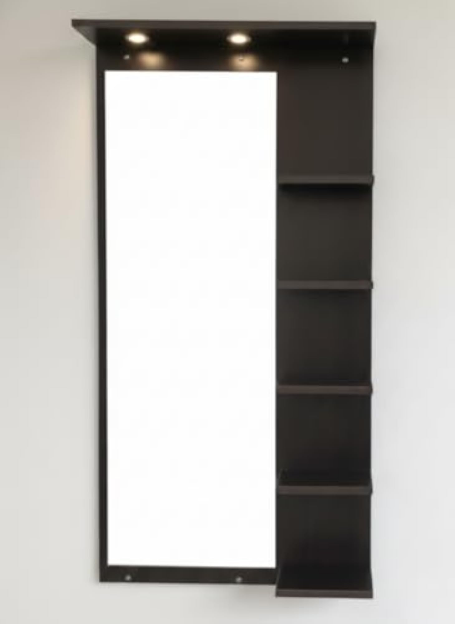 Full Length Wall Mounted Dressing Mirror with Storage Shelf