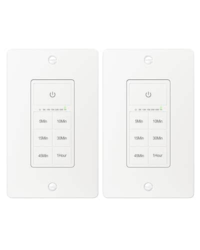 BN-LINK Countdown Timer Switch for Exhaust Fan and Bathroom Light,