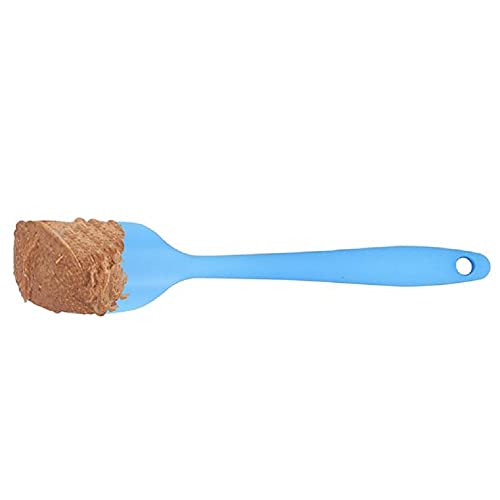Dog Slow Feeder Lick Pad 8 x 8 inch, Strong Suction Silicone Dog Treat Mat, Peanut Butter Lick Mat With Spatula Scraper for Pet Bathing Grooming and Training(Blue) - Image 8