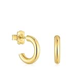 TOUS Pendientes aro cortos con baño de oro 18 kt sobre plata 14 mm, Para Mujer, Colección Basicos