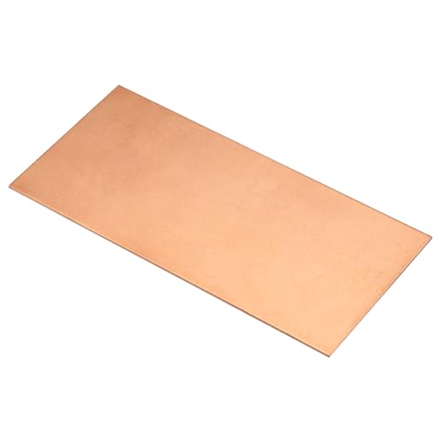 TA-VIGOR 1Pcs Pure Copper Sheet, 200mm x 100mm x 1.2mm Copper Metal Sheet Plate for Crafts, Art Project, Electrical Equipment