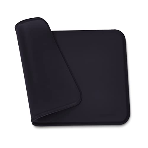 Amazon Basics Waterproof Anti-Slip Silicone Pet Food and Water Bowl Mat - 18.5 x 11.5 Inches, Black - Image 3