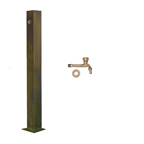 Fuente de agua de acero inoxidable para exteriores, grifo vertical independiente para paisajismo de patio y parque