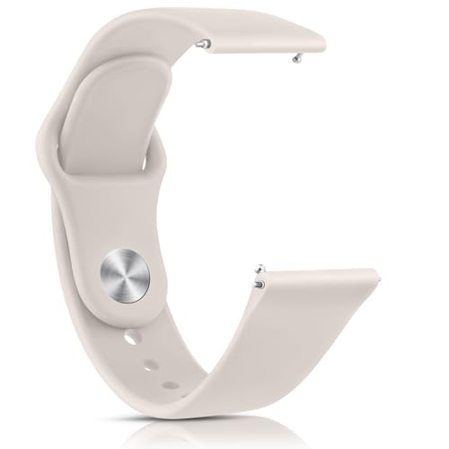 Tobfit Silicone Band for Fitbit Versa 2 Fitness Tracker, Soft Quick-Release Sport Strap for Fitbit Versa SE Fitness Tracker (Watch Not Included), Wristband with Metal Buckle for Men Women(Starlight)