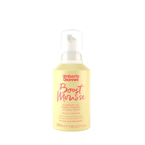 Umberto Giannini Schiuma Modellante per Capelli con Olio di Rosmarino per Capelli Ricci, Ondulati e Boccoli - Include Biotina - Senza Solfati + Vegan