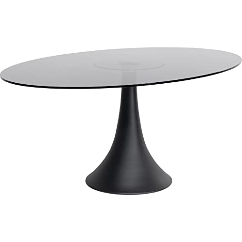 Kare Design Table Grande Possibilita 180x120cm Noire et Verre fumé