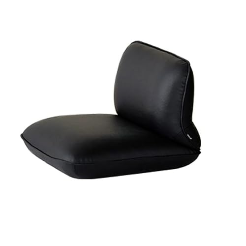 Fauteuil de sol noir tatami pour lire et méditer au salon