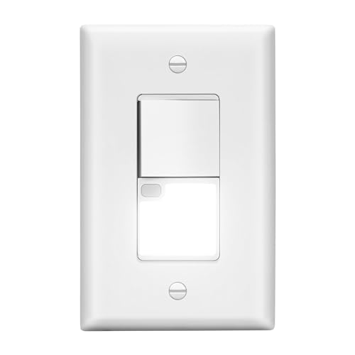 LIDER LED Guide Light Paddle Switch, 125VAC/15A, UL Listed, Matte White