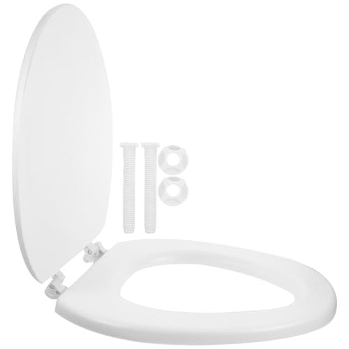 COHEALI Asiento de Inodoro de Espuma EVA Blanco Tapa Suave y Gruesa Tipo V para Baño Casa Funda de Repuesto Estándar Accesorio Cómodo y Estable para Uso Doméstico