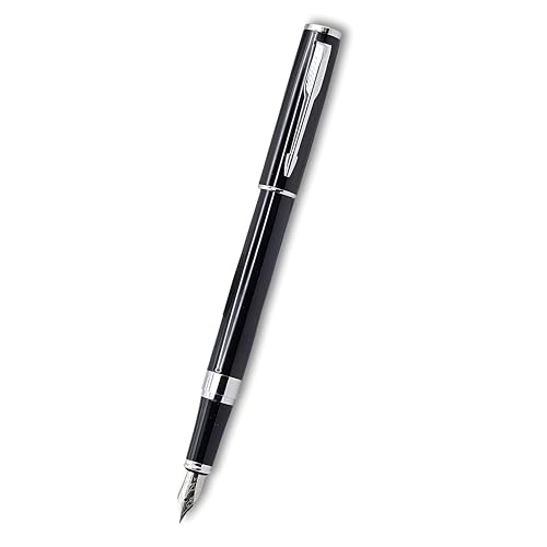 Image of Venti Fountain Pen - Metal Luxury Pen, Schmidt Nib (Medium), Best Pen Gift Set for Men & Women, Professional, Executive, Office, Nice Pens,Return Gift (F5087-Black)