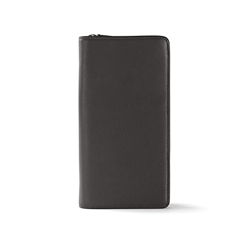 Leatherology Black Onyx Travel Zip Organizer Wallet, Passport Holder, Rfid Available, Full Grain Leather #TOP18