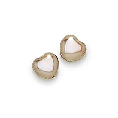 Czech Glass Beads Heart 6 x 6 mm Coffee with Milk Pack of 36