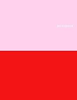 Notebook: Unlined/Plain Notebook - Large (8.5 x 11 inches) - 106 Pages | Blank Notebook | Pink Red Colorblock Notebook/Journal 1709767391 Book Cover