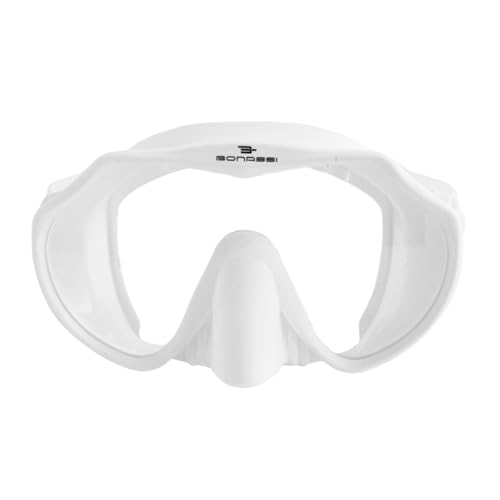 Bonassi Hera Mask �t���[�����X - �z���C�g�܂�~�߃}�X�N�A��{�����[���A���C�h�r���[�A�}�C�N�����g���b�N�X�g���b�v�K�� �_�C�r���O��V���m�[�P�����O�ɍœK �{�b�N�X�t��