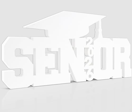 Senior 2026 Sign Graduation Decorations Class of 2026 Photo Booth Props First Day of School Wood Cutout Sign Senior Graduation Party Decor Grad Party Supplies