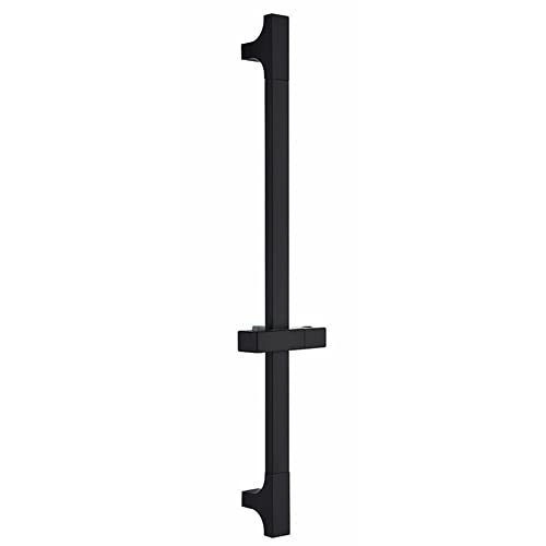 Hoopever Black Shower Riser Rail, Stainless Steel Bathroom Slider Rail Height Adjustable Shower Rod Shower Riser Stand Brackets Shower Bar Shower Head Holder For Bath & Shower System, Total 660Mm #TOP5