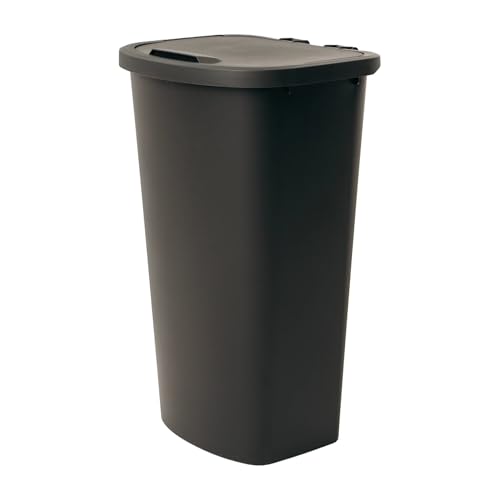 Caneca de basura plástica 11 galones con tapa negra