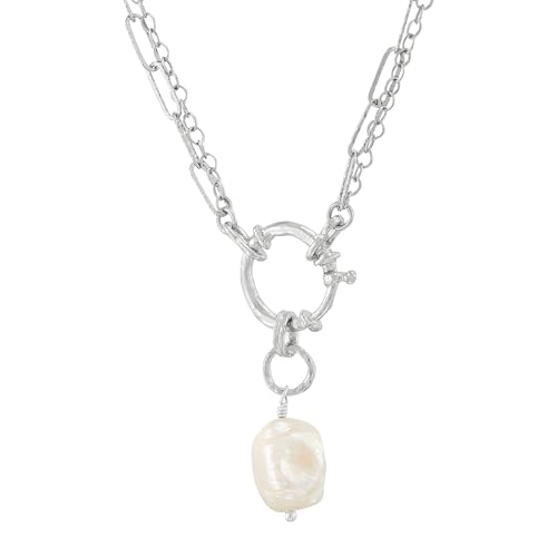 Silpada 'Pretty Changes' Sterling Silver Freshwater Pearl Pendant Necklace, 18 + 2"2