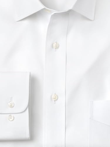 Paul Fredrick Men's Non-Iron Pinpoint Spread Collar Button Cuffs Dress Shirt2
