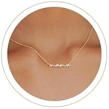Moodear Mothers Day Gifts Mama Pendant Necklaces for Women - Dainty Small 18K Gold Plated Mom Necklace Non Tarnish Gift for Mom,New Mom Trendy