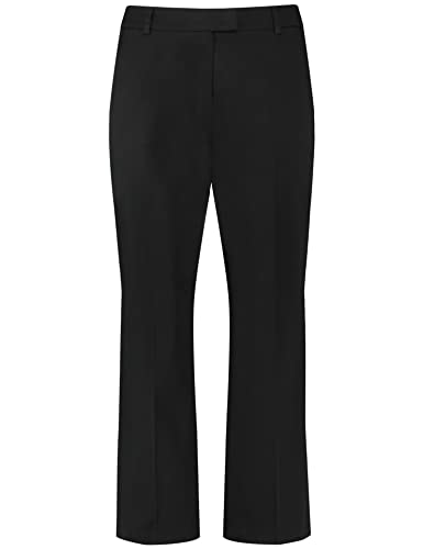 Gerry Weber Damen 7/8 Hose mit Bügelfalten unifarben 7/8 Länge Schwarz 34