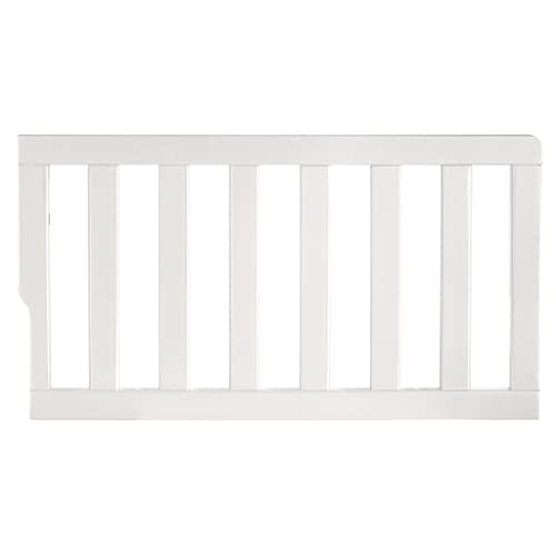 Image of Toddler Bed Safety Guard Rail for Evolur Baby Convertible Cribs - Solid Wood Rail for Convertible Crib to Toddler Bed Conversion - Safety Bed Rail for Children (White, Model 814)