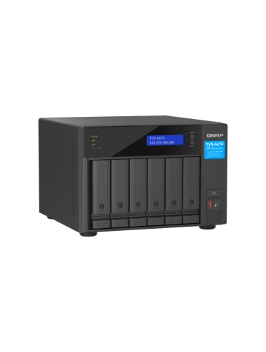 Image of QNAP TVS-h674-i3-16G-US 6 Bay High-Speed Desktop NAS with 12th Gen Intel Core CPU, up to 64GB DDR4 RAM, 2.5 GbE Networking and PCIe Gen 4 expandability (Diskless)