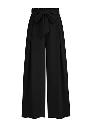 PRETTYGARDEN Women's Wide Leg Work Pants Business Casual High Waisted Loose Palazzo Trouser Summer Clothes