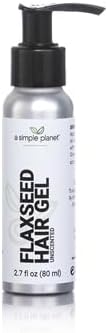 Flaxseed Medium Hold Hair Gel, (2.7 Floz, Unscented)