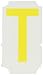Brady 5060-T, Quik-Align Labels, 2" Height, Yellow, Legend "T" (10 per Package)