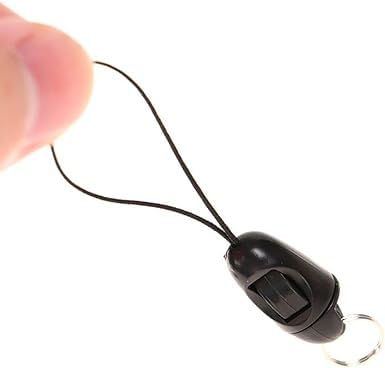 Sluswallow 10Pcs/lot Black Detachable Buckle Mobile Phone Accessories Pendant Buckle Small Sling Anti-Lost Lanyard Cords Hanging Head Keychains Hooks, Fasteners