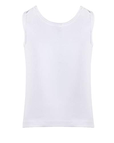 MeMoi Boys Shorter White Cotton Blend Tank Top 3 Pack2