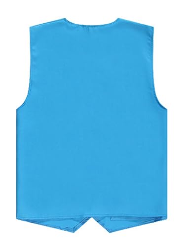 FEESHOW Kids Boys Girls Volunteer Activity Vest Waistcoat Solid Button Up Public Activities Tops Uniform2