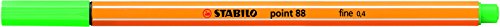 STABILO point 88, Fineliner 0,4 mm – Box von 10 Stifte - Light Emerald
