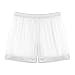 Womens plus Size Lingerie Breathable Underpants Mens Mesh Shorts See Through With Large Split Valentines(White,Medium)
