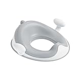 Vollebo補助便座 トイレトレーナー 滑り止め トイトレ 子供用ェル ソフト補助便座ベビー トイレトレーニング おまる、補助便座 取っ手付き おしっこガード 飛び散り防ぐ 滑り止めグレー (グレー)