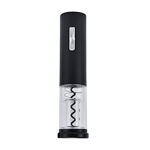 Nikou Abridor de vino de acero inoxidable, sacacorchos eléctrico con hoja incisiva, sacacorchos negro de carga USB, abridor de botellas portátil, acorde de vino para restaurante