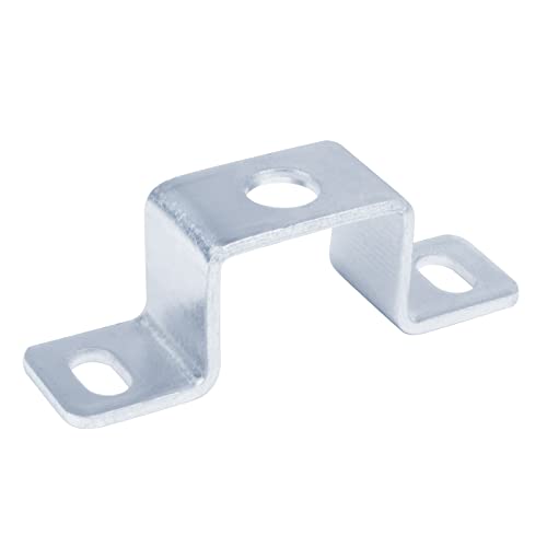 10 Pack 3 Hole Steel Cable Tray Supports, U Shape Ceiling Mounting Stand Off Brackets Fit 5/8" Threaded Rod, Hanging Bracket with Slot, Thickness 3.8mm