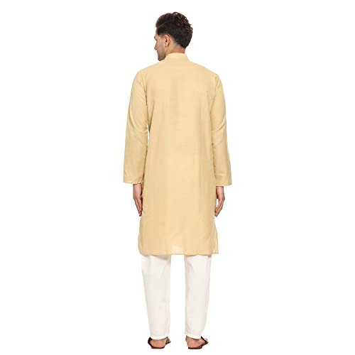 Image of ITOS365 Men Cotton Blend Kurta Pyjama Set Party Fashion Regular Ethinic Wear Indian Dress Gift for Men