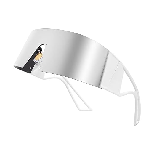 FEISEDY Oversized Flat Top Futuristic Wrap Sunglasses One Piece Goggles for Women Men Fashion Shades B4054
