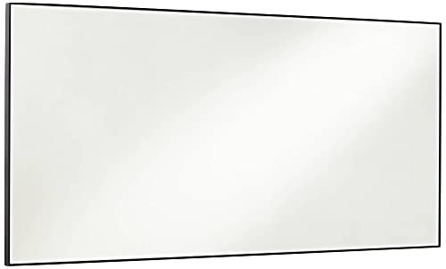 Noble Park Aryn Rectangular Vanity Decorative Accent Wall Mirror Modern Matte Black Iron Thin Frame 20" Wide For Bathroom Bedroom Living Room Home House Office Entryway #TOP5