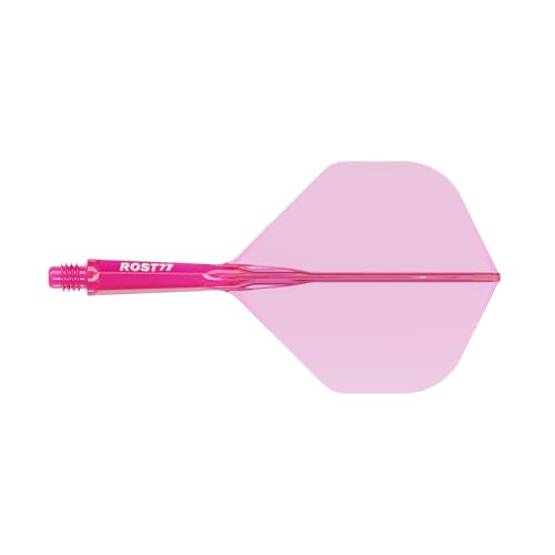 CUESOUL Rost 77 eixo de dardo integrado e pena, forma padrão grande, conjunto de 3 (série de cores transparentes)