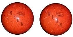 Bowlerstore Products EPCO Duckpin Bowling Balls- Neon Speckled - Orange (5 inch- 3lbs. 10 oz.) 2 Balls