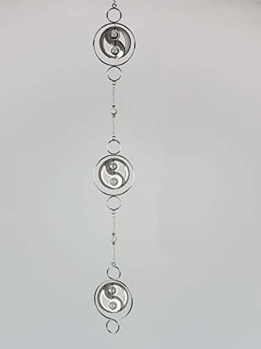 formano Fensterdeko Hänger Yin-Yang 114cm Silber Metall Fensterschmuck...