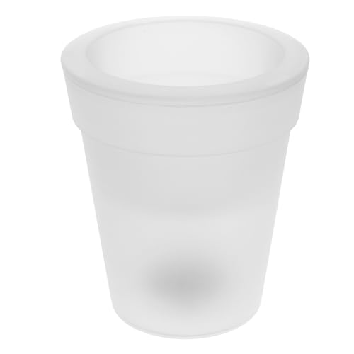 COLLBATH Maceta Solar LED para Jardín Exterior Resistente al Agua Macetero Iluminado Blanco para Patio Balcón y Decoración de Césped Luz Ambiental Decorativa para Espacios al Aire