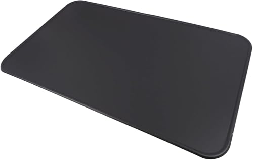 BAUSTER Kaminbodenplatte aus Metall Hitzeschutz für Kamin & Ofen Pulverbeschichtet Schwarz Graphit oder Kupfer 80x49 / 50x60 / 60x80 cm Funkenschutzplatte (Schwarz 60x50cm)